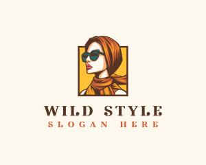 Fashion Woman Bandana logo design