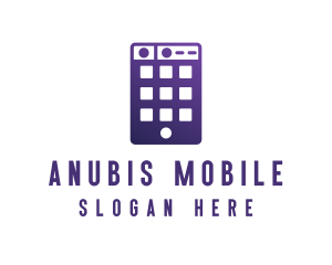 Purple Smartphone App logo design