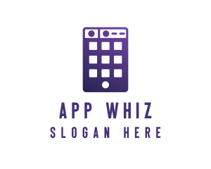 Purple Smartphone App logo design