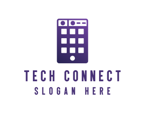 Purple Smartphone App logo design