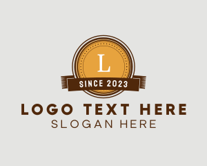 Elegant Coin Ribbon Logo