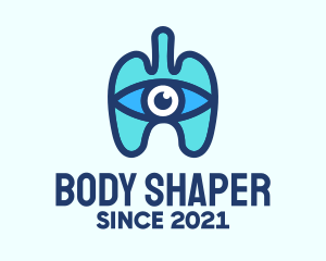 Blue Respiratory Eye Lungs logo design