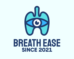 Blue Respiratory Eye Lungs logo design