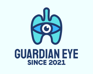 Blue Respiratory Eye Lungs logo design