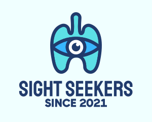 Blue Respiratory Eye Lungs logo design