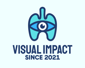 Blue Respiratory Eye Lungs logo design