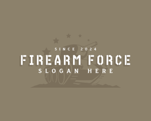 Military Tank Weapon logo design