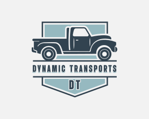 Pick Up Truck Transport logo design