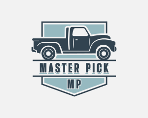 Pick Up Truck Transport logo design