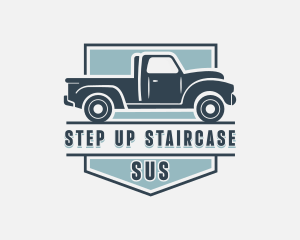 Pick Up Truck Transport logo design