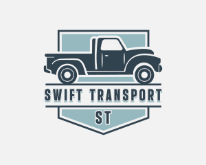 Pick Up Truck Transport logo design