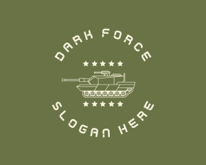 Army Soldier Tank  logo design