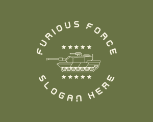 Army Soldier Tank  logo design