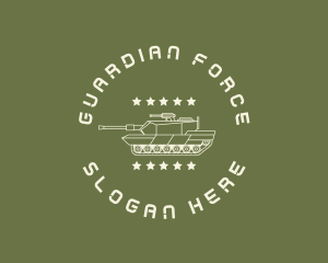 Army Soldier Tank  logo design