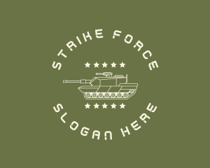 Army Soldier Tank  logo design