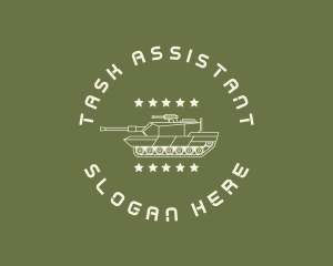 Army Soldier Tank  logo design