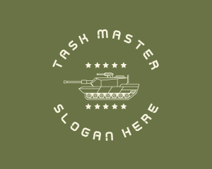 Army Soldier Tank  logo design