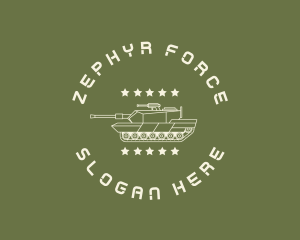 Army Soldier Tank  logo design