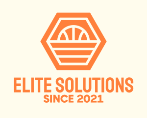 Orange Hexagon Basketball logo