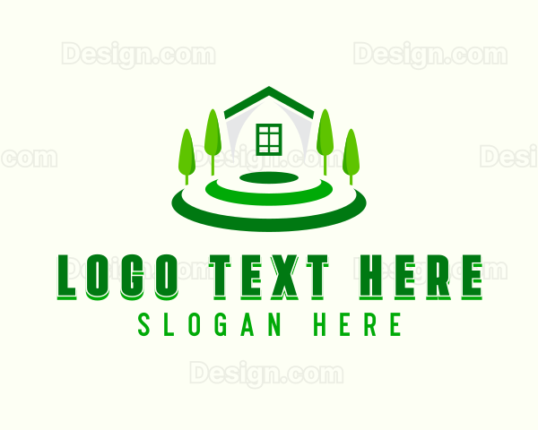 Yard Lawn Landscaping Logo