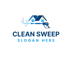 Clean House Washer logo design