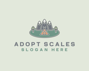 Snowy Mountain Tent logo design