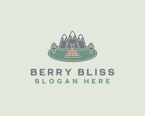 Snowy Mountain Tent logo design