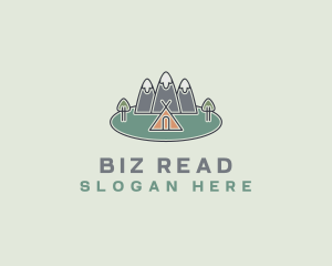 Snowy Mountain Tent logo design