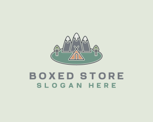 Snowy Mountain Tent logo design