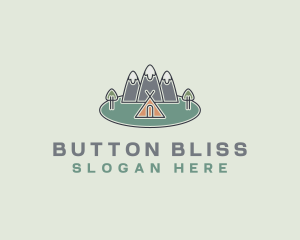 Snowy Mountain Tent logo design