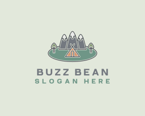 Snowy Mountain Tent logo design