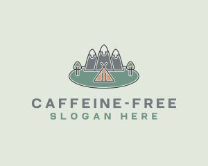 Snowy Mountain Tent logo design