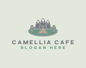 Snowy Mountain Tent logo design