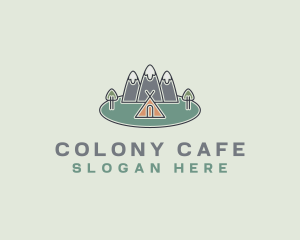 Snowy Mountain Tent logo design