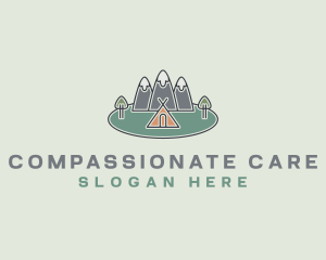 Snowy Mountain Tent logo design