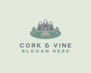 Snowy Mountain Tent logo design