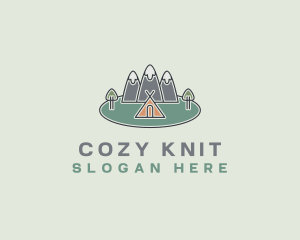 Snowy Mountain Tent logo design