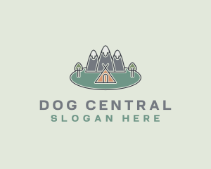 Snowy Mountain Tent logo design