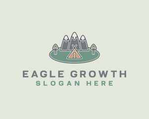 Snowy Mountain Tent logo design