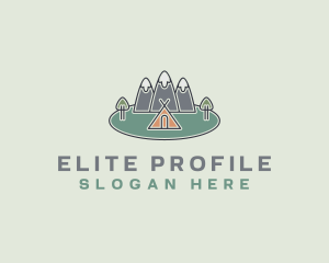 Snowy Mountain Tent logo design