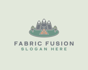 Snowy Mountain Tent logo design