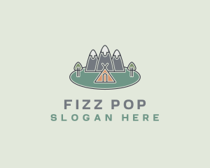 Snowy Mountain Tent logo design