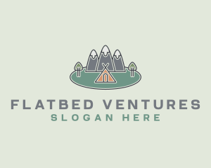 Snowy Mountain Tent logo design