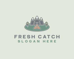 Snowy Mountain Tent logo design