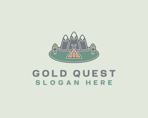 Snowy Mountain Tent logo design