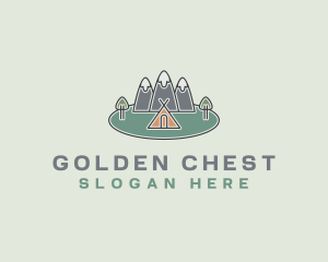 Snowy Mountain Tent logo design