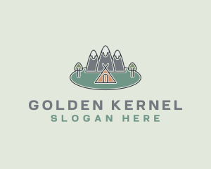 Snowy Mountain Tent logo design