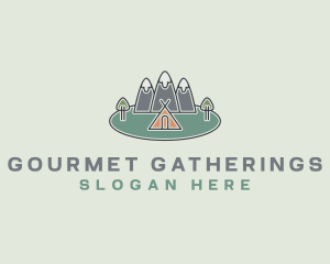 Snowy Mountain Tent logo design