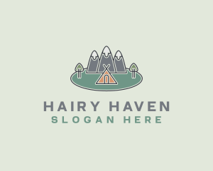 Snowy Mountain Tent logo design