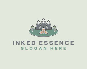 Snowy Mountain Tent logo design